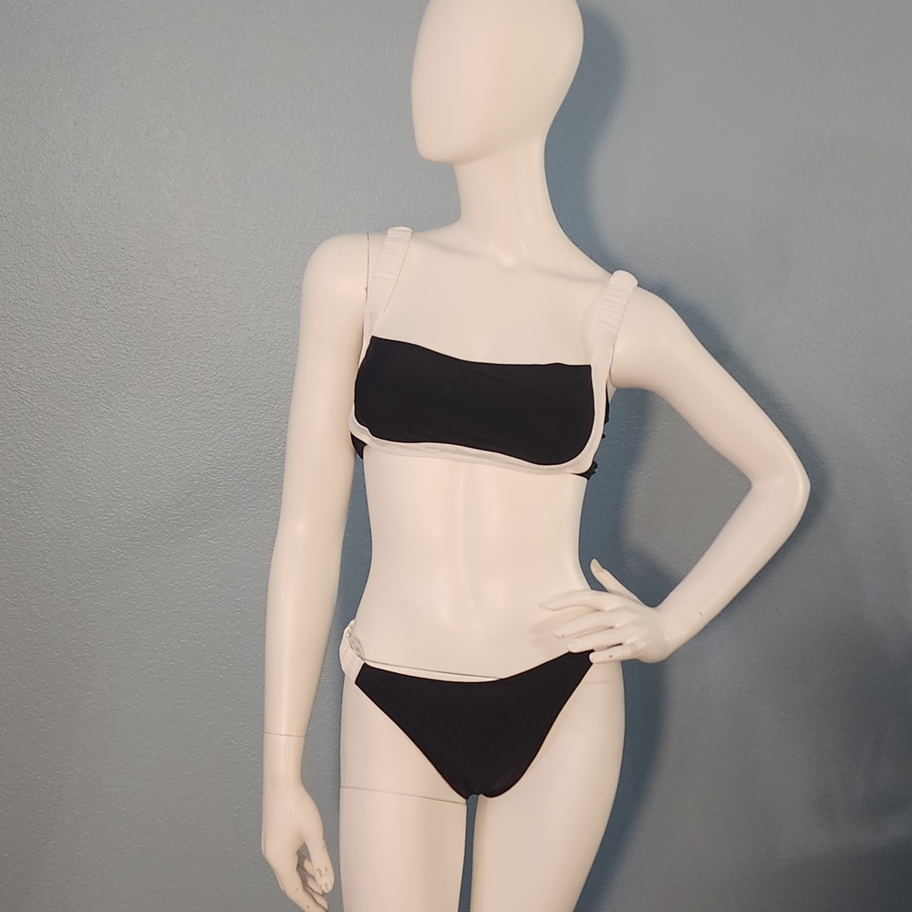 Black and White Bikini Set